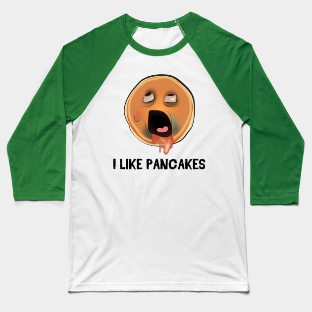 Pancake Zombie Baseball T-Shirt by lidijaarts